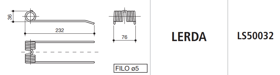 MUELLE EMPACADORA LERDA LS50032