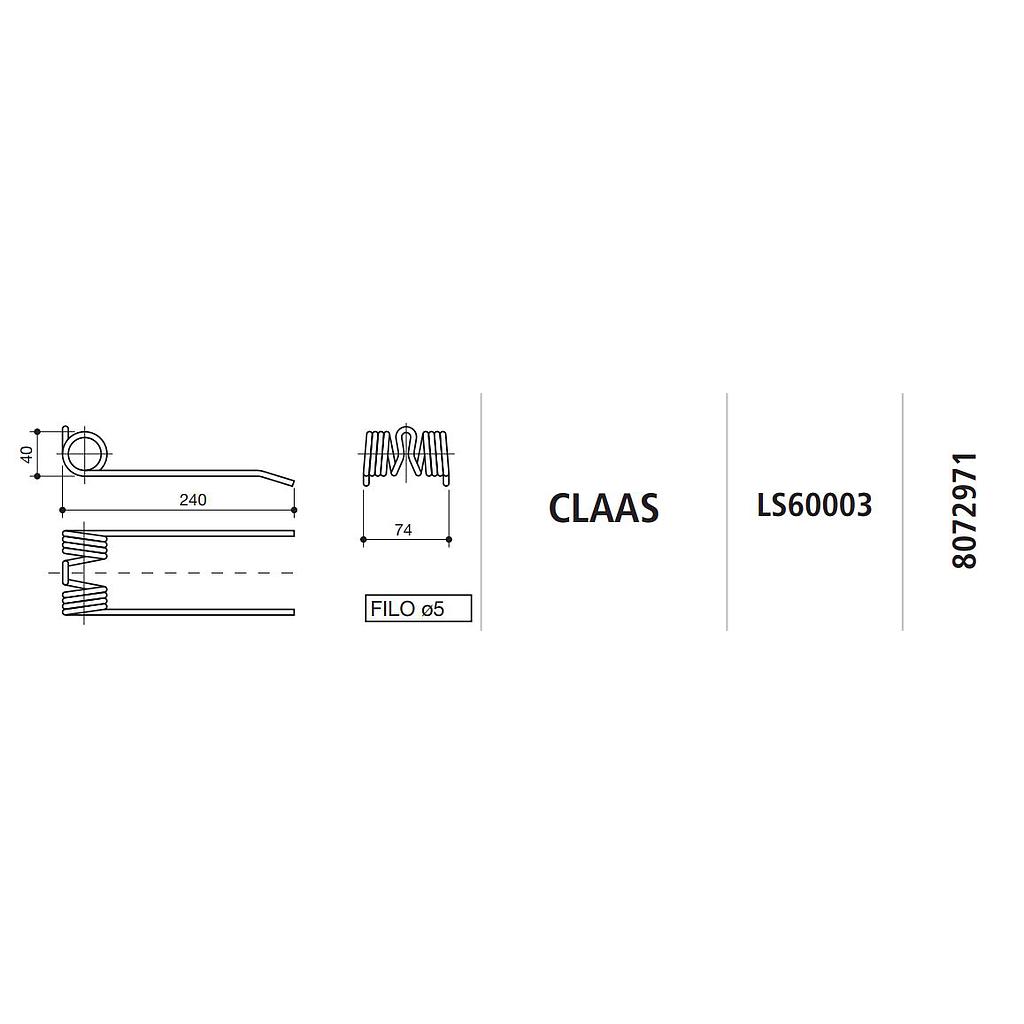MUELLE ROTOEMPACADORA CLAAS LS60003