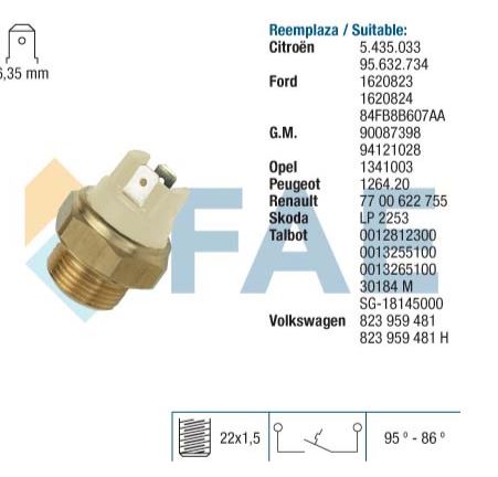 Termocontacto ventilador FAE 37030