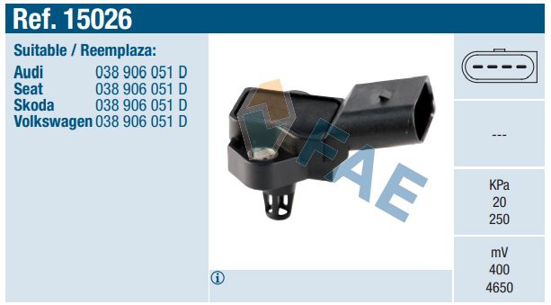 Sensor de presión absoluta FAE 15026