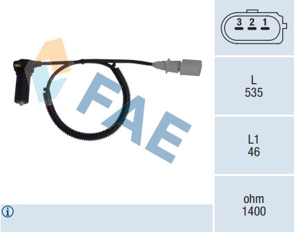 Sensor de cigüeñal FAE 79131
