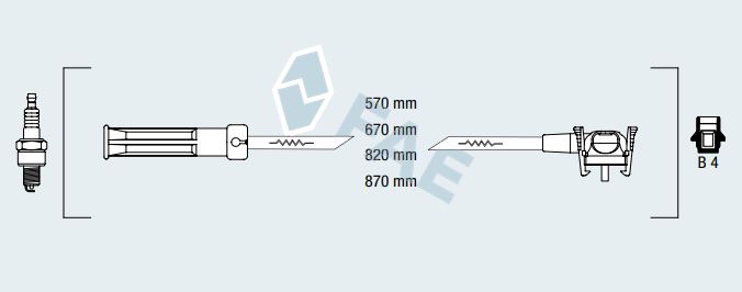 Cable de bujía antiparasitario FAE 85110 FORD