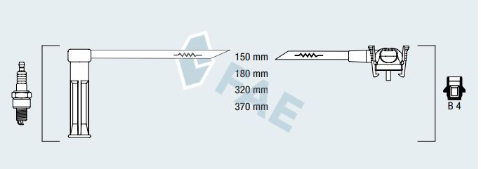 Cable de bujía antiparasitario FAE 85111
