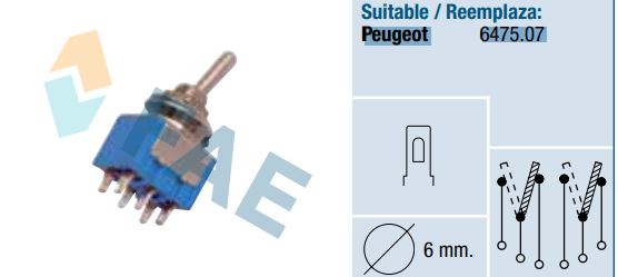 Interruptor conmutador universal FAE 65800