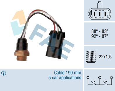 Termocontacto doble ventilador o 2 velocidades FAE 38290