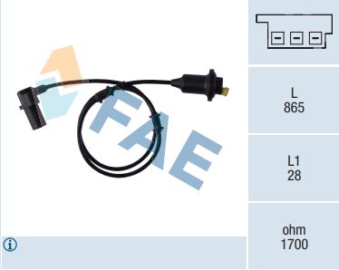 Sensor Velocidad Rueda - ABS FAE 78082