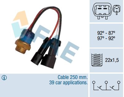 Termocontacto doble ventilador o 2 velocidades FAE 38090