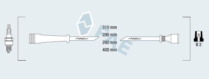 Cable de bujía antiparasitario FAE 86000