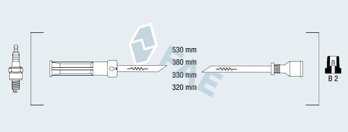 Cable de bujía antiparasitario FAE 85996