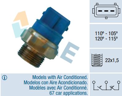 Termocontacto doble ventilador o 2 velocidades FAE 38330