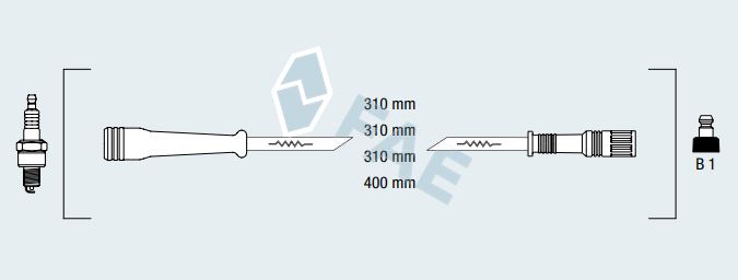 Cable de bujía antiparasitario FAE 85985