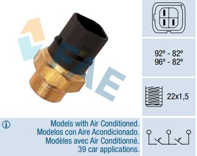 Termocontacto doble ventilador o 2 velocidades FAE 37980