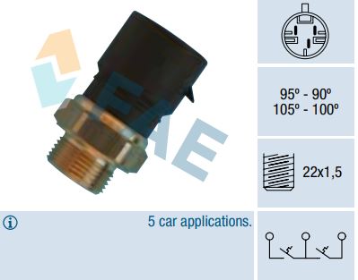 Termocontacto doble ventilador o 2 velocidades FAE 38310