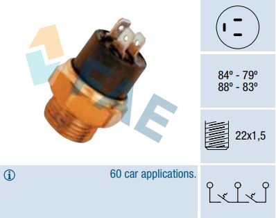 Termocontacto doble ventilador FAE 37810