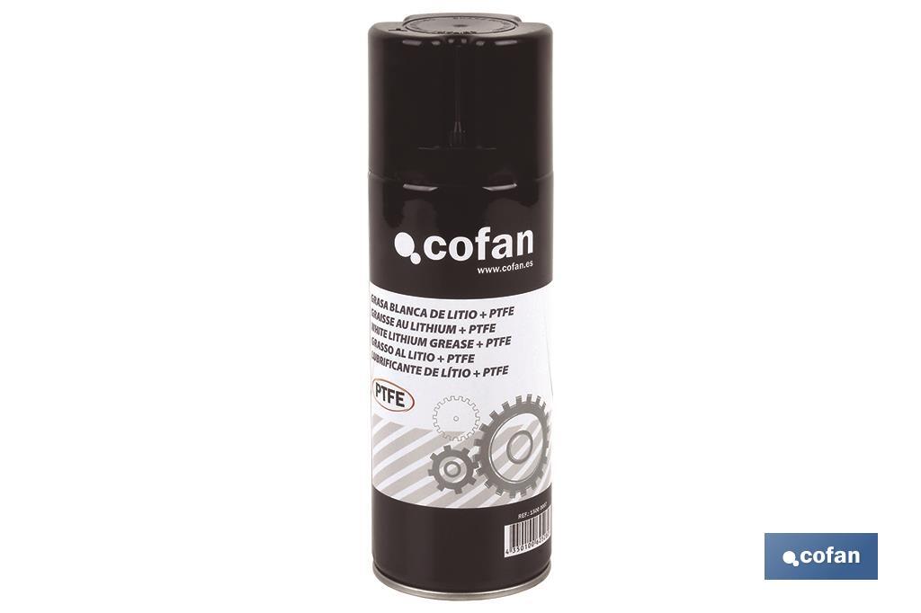 Grasa blanca de litio + PTFE 400 ml en spray Cofan