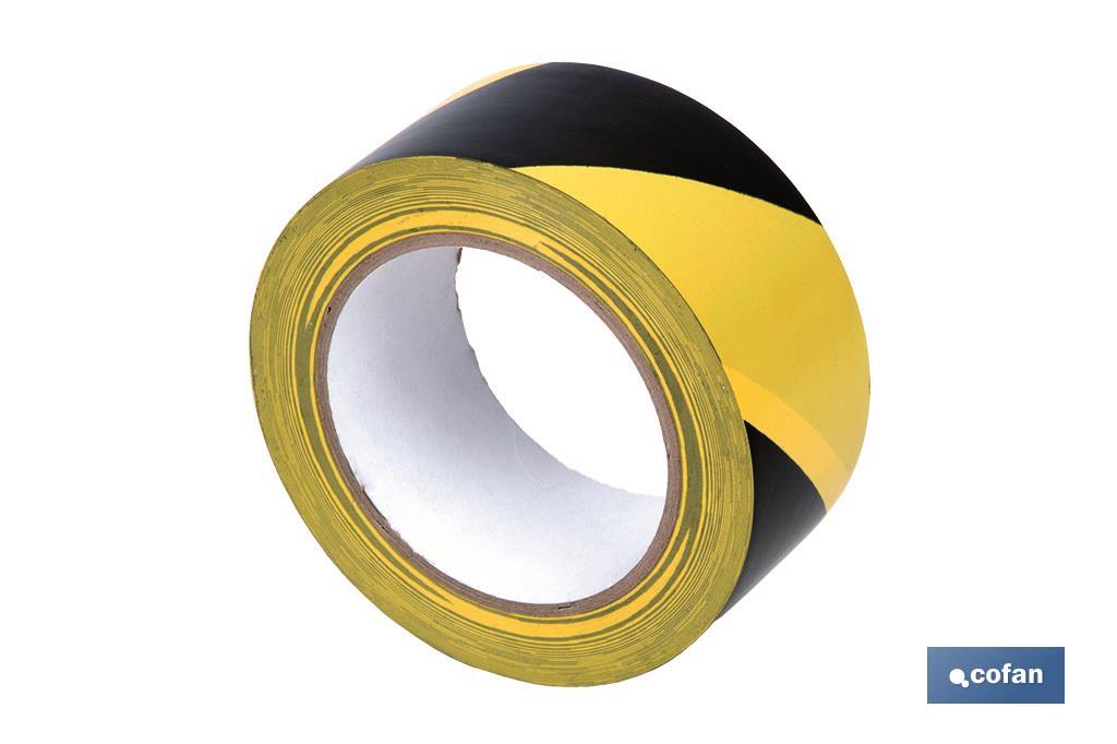 Cinta Adhesiva PVC AMARILLO / NEGRO 50MM X 33M