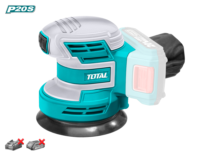 LIJADORA ORBITAL BATERIA TOTAL 20V 125mm P20S (NO INCLUYE BATERIA NI CARGARDOR)
