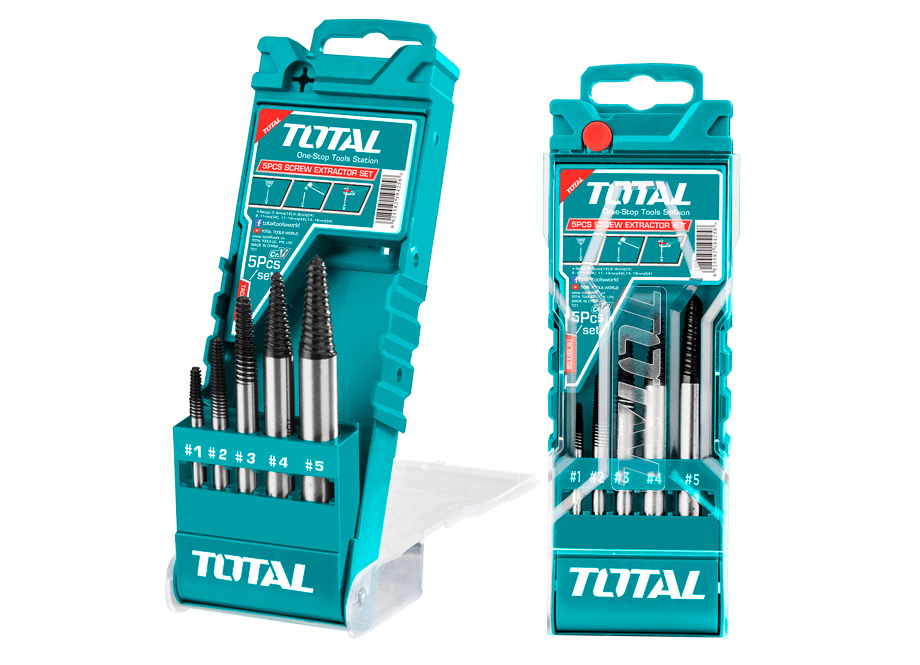 SET 5 EXTRACTORES DE TORNILLOS CR-V (3-6, 6-8, 8-11, 11-14, 14-18mm))