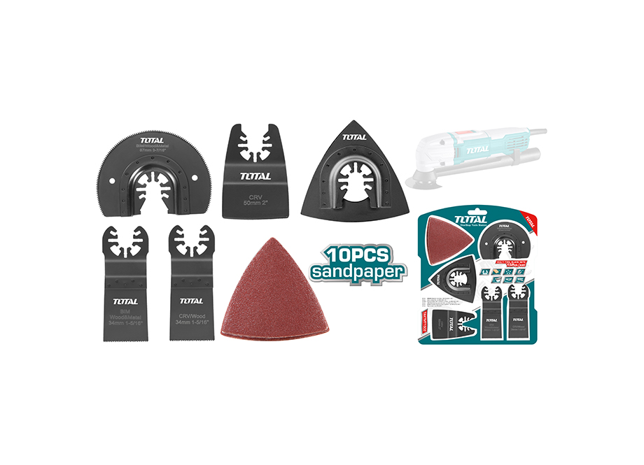 SET CUCHILLAS Y LIJAS PARA MULTIHERRAMIENTA TS3006 ( 15 PCS )