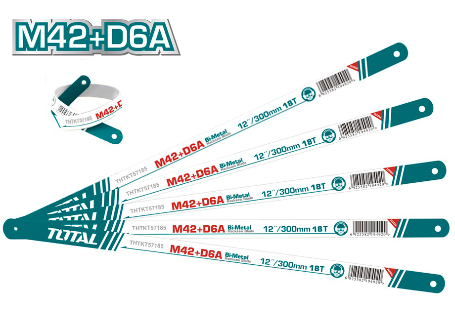 JUEGO 5 SIERRAS BI-METAL 12&quot; 300mm - TOTAL
