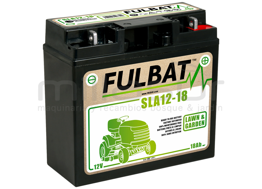 BATERIA TRACTOR CORTACESPED SLA TIPO GEL 18 AH (180 x 75 x 165) +DER