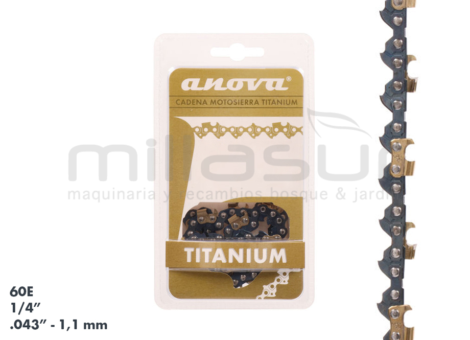 CADENA ANOVA TITANIUM 1/4&quot; - .043&quot; - 60 E