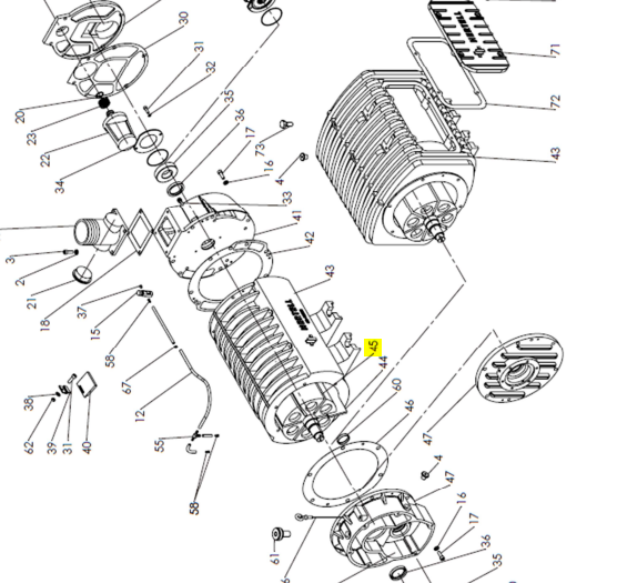 Rotor depresor Hertel KD-8000 (N.45)