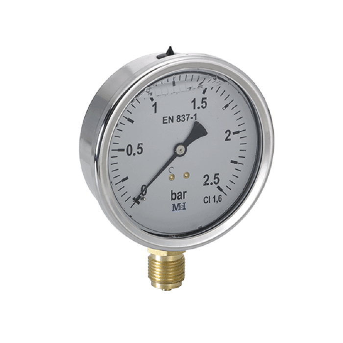 MANOMETRO  Ø 63 GLICERINA CONEXION VERTICAL G.1/4A 0-100bar