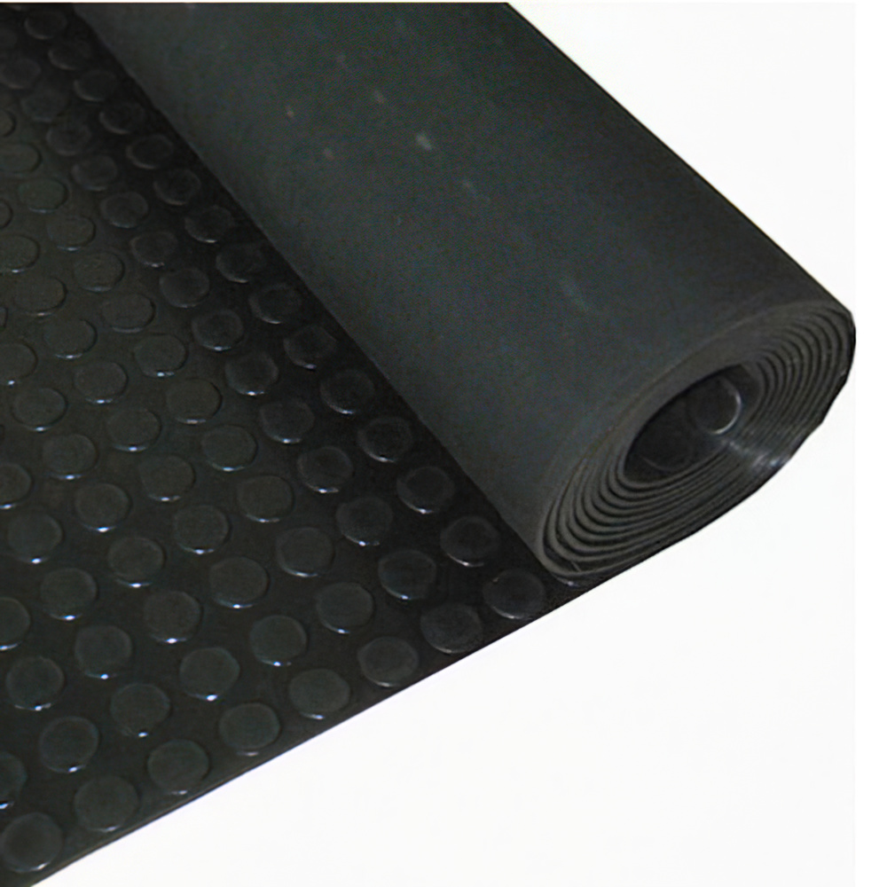 SUELO GOMA CIRCULOS 1.20x1 METRO 3 MM. DE GROSOR COLOR NEGRO