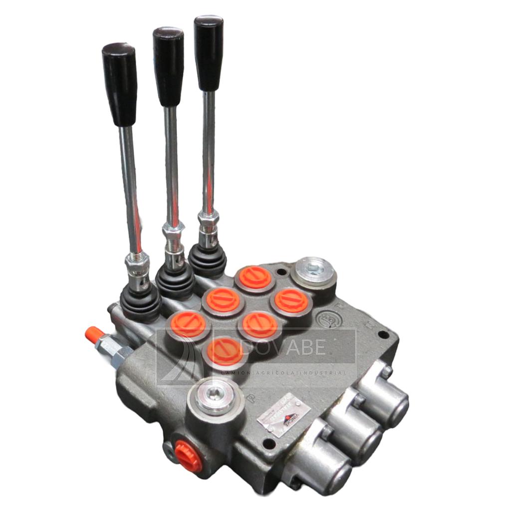 Distribuidor Monobloc Manual Vincke 1/2 80 L/M 3 Palancas