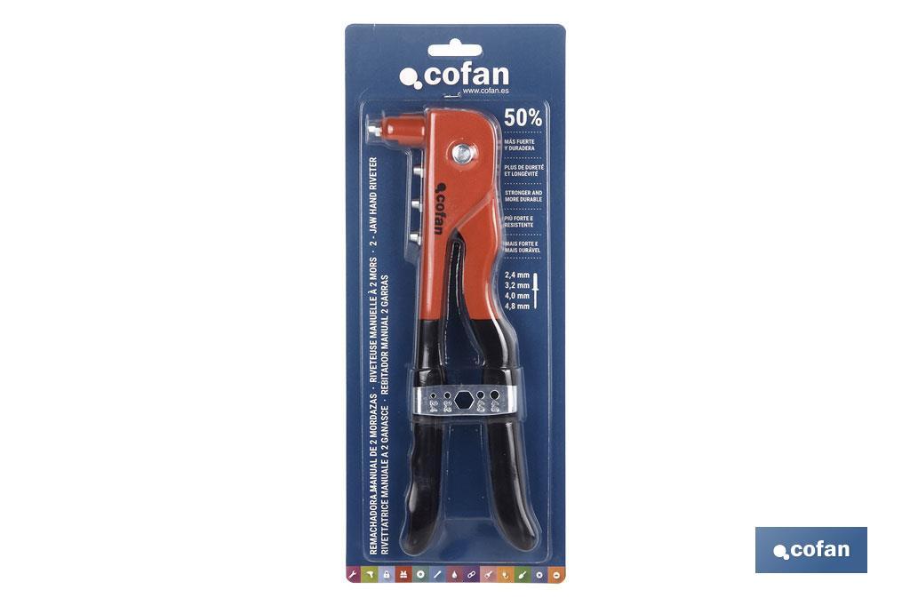 Remachadora Estándar Cofan para remaches desde Ø2,4 hasta Ø4,8 mm