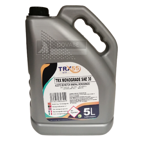 ACEITE MOTOR SAE 30 TRX55 MONOGRADO 5L. (VEHICULOS LIGEROS)