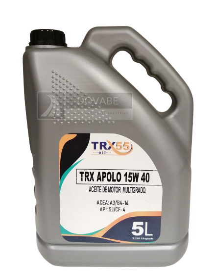 ACEITE MOTOR 15W40 TRX55 APOLO 5L. (VEHICULOS LIGEROS)