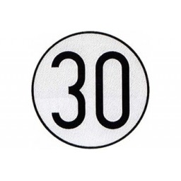 PLACA DE VELOCIDAD HOMOLOGADA 30 KM/H