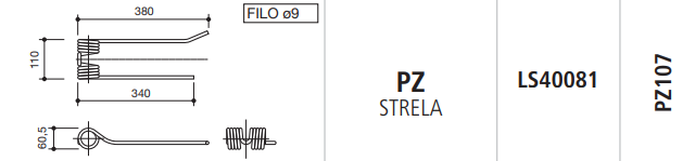 MUELLES RASTRILLO PZ ESTRECHO LS40081 (Derecha)