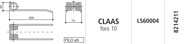 MUELLE RASTRILLO CLAAS LS60004