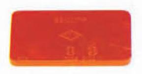 CATADIOPTRICO RECTANGULAR ROJO AUTOADHESIVO 80x40 mm