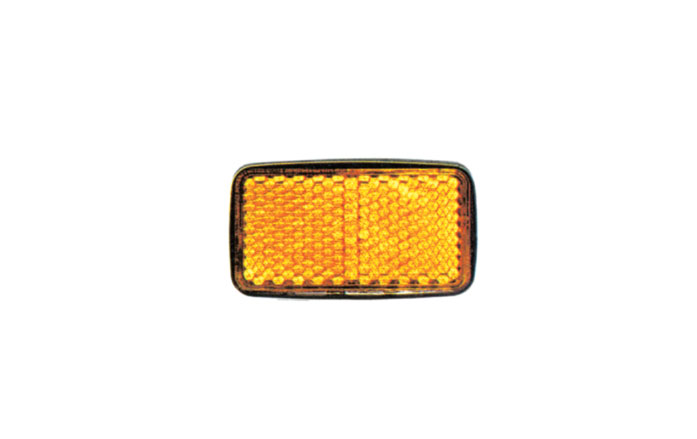 CATADIOPTRICO AMBAR CON BASE DE 2 TORNILLOS 85X48 mm