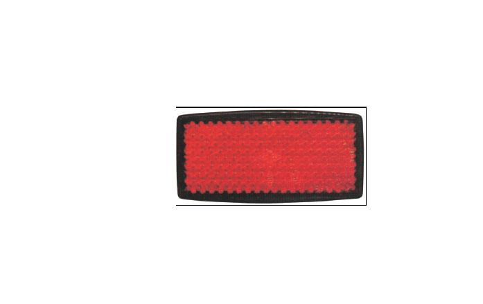 CATADIOPTRICO ROJO RECTANGULAR BASE 2 TORNILLO 85x48 mm