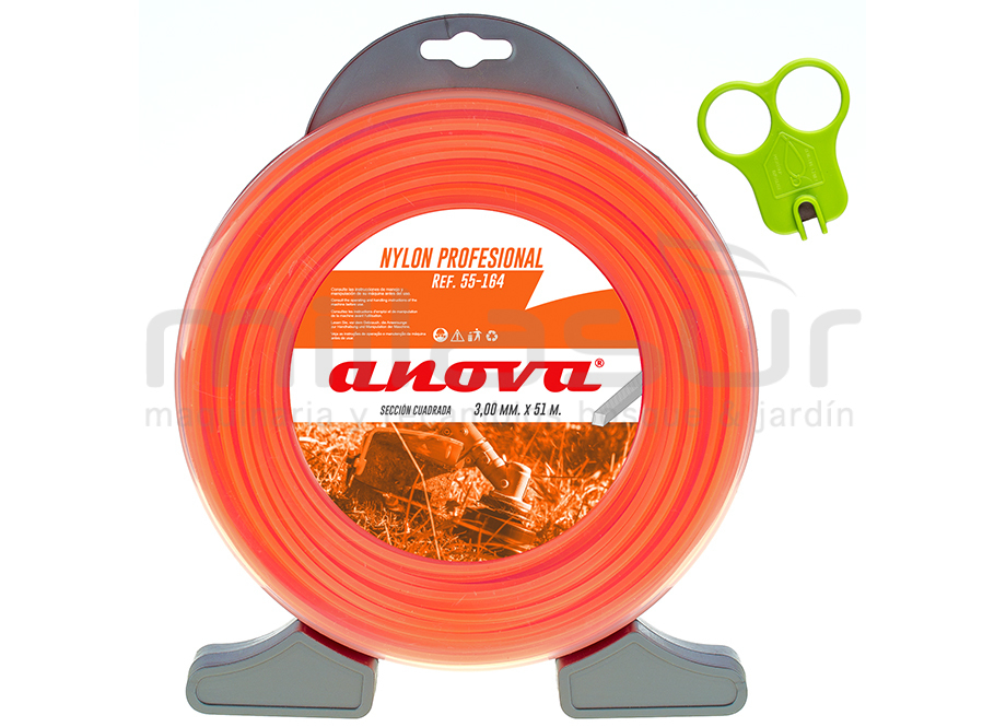 NYLON CUADRADO ANOVA GRASSCUT DISPENSADOR 3mm x 50m