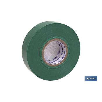 CINTA AISLANTE 180 Micras VERDE 19mmX20 Metros