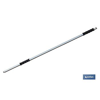 BARRA METAL CEPILLO LAVACOCHES+ENCHUFE RÁPIDO 180cm.