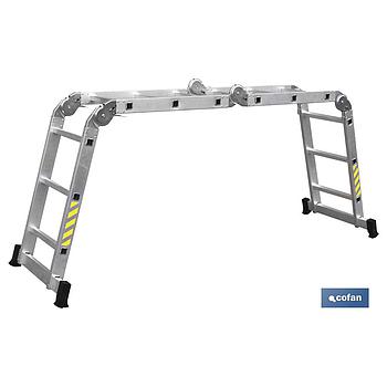 ESCALERA MULTIUSOS ALUMINIO 4x3 PELDAÑOS Y 3,25 MTS