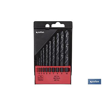 ESTUCHE BROCAS HSS - MEDIDAS: 1 - 10mm (10 pcs)