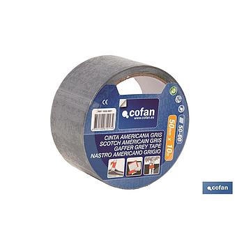 CINTA AMERICANA GRIS 180 Micras 50mm X 10 Mts