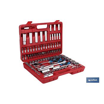 MALETIN 108 PCS STANDARD 1/2" Y 1/4"