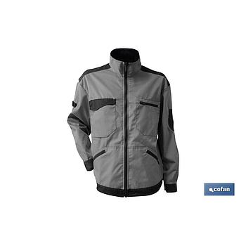 CHAQUETA TRABAJO "BENZ" 280gms/m BEIS-NEGRO T-L