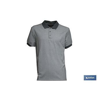 POLO 2 TONOS "VERDON" 160gms/m GRIS-NEGRO TALLA M