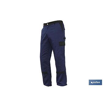 PANTALON TRAB. FLEX. "JANO" SLIM FIT MARINO/NEGRO T-42