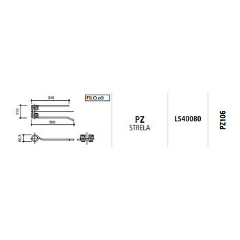 MUELLE RASTRILLO PZ STRELA ESTRECHO LS40080 (Izquierda)